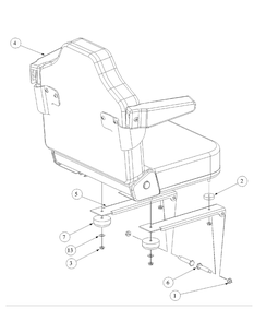 Seat Assembly Diagram and Parts List for M60-KH (53AB5BDX150-27-HP)(2003) Cub Cadet Lawn Tractor